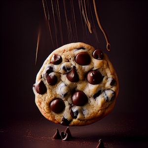 Chocolate Chip Cookie Digital Art Photography Print Wall Decor Home Restaurant Office Decoration
