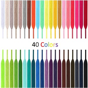 SHOELACES - LACES I 120 cm I 40 Colors (Sneakers, Casual shoes, Boots, Air Force, Jordans,...)