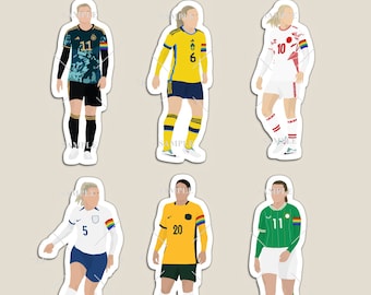 Women Football Rainbow Armband Stickers or Magnets
