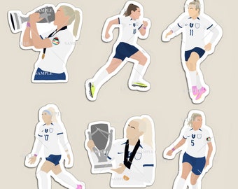Lionesses Finalissima Stickers/Decals or Magnets Set (Chloe Kelly, Leah  Williamson, Lauren Hemp Ella Toone)