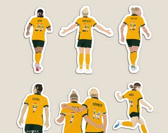 Matildas Pride Stickers or Magnets (Kennedy, Catley, Kerr, Raso, Carpenter, Yallop & Foord)