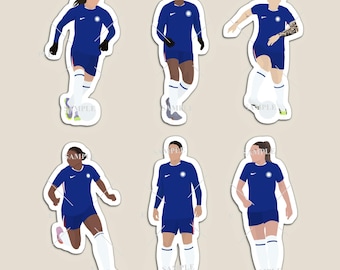 Adesivi o calamite Chelsea Women (Bright, Rytting-Kaneryd, Girma, Kerr, Thompson & Ramirez)