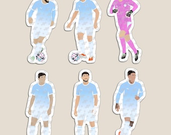 Man City Stickers or Magnets (Donnarumma, Cherki, Khushanov, Enzo, Nunes & Dias)