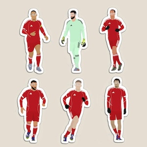 Liverpool Stickers or Magnets (Salah, Van Dijk, Ekitike, Gakpo, Alisson & Wirtz)