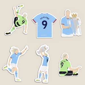Erling Haaland for Manchester City 2022/23 Stickers/Decals or Magnets Set
