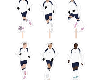 Tottenham Cake Toppers (Kudus, Kulusevski, Maddison, Richarlison, Simons & Van de Ven)