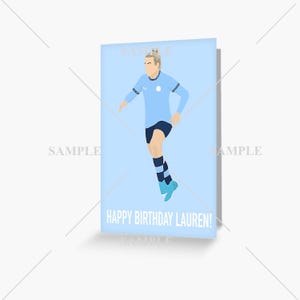 Biglietto di auguri di compleanno per donne di Man City (Hemp, Shaw o Greenwood)
