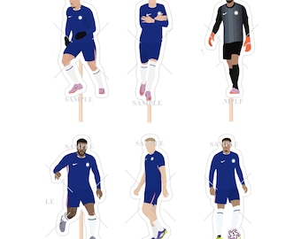 Chelsea Cake Toppers (Delap, Palmer, James, Neto, Colwill & Sanchez)