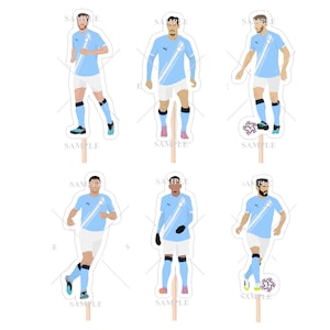 Man City Football Cake Toppers Bundle or Pick 'n' Mix  (Foden, Marmoush, Ederson, Cherki, Doku, Haaland & More)