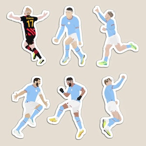 Mystery Pack of Man City Treble Winners 2022/23 Stickers or Magnets