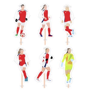 Decorazioni per torte Arsenal Women 2024/25 Pick 'n' Mix (Russo, Williamson, Foord, Mead, Catley e altre)