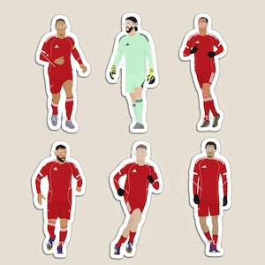 Liverpool Stickers or Magnets (Salah, Van Dijk, Ekitike, Gakpo, Alisson & Wirtz)