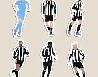 Newcastle Players Stickers or Magnets (Elanga, Guimaraes, Joelinton, Pope, Tonali & Woltemade)