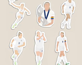Stickers ou aimants Lionnes gagnantes de l'euro (Kelly, Williamson, chanvre, hydromel et bois vert)