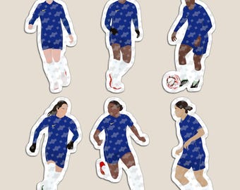 Chelsea Women Stickers or Magnets (Buurman, Girma, Malard, Matsukubo, Thompson & Ramirez)