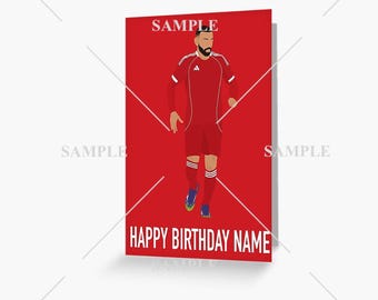 Liverpool Personalised Birthday Card (Salah, Wirtz or Van Dijk)