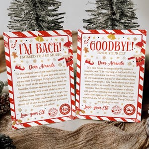 Bewerkbare elfenbrief, brief elfenaankomst, elfenretourbrief, elfen, ik ben terug kerstbrief, vaarwel elfbrief, canvassjabloon 0125CH