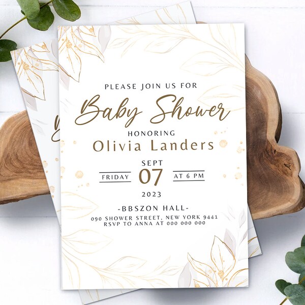 Gold Baby Shower - Etsy