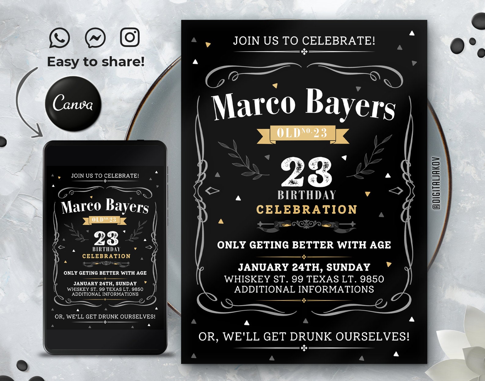Editable Men Birthday Invitation Printable Birthday Party Etsy Editable Men Birthday Invitation Printable Birthday Party Etsy