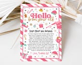 Editable Elf Arrival Letter Pink Elf Return Letter Elf I'm Back Letter Christmas Elf Return Letter Elf Welcome Back Letter, Canva 2402
