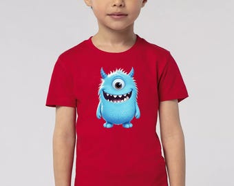 Organic Cotton Monster T-Shirt: Custom Schoolchild Gift