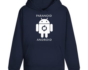 Paranoid Android Roboter Drummer Hoodie aus Bio-Baumwolle von Stanley & Stella