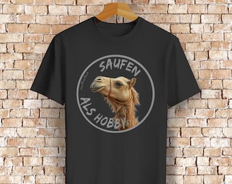 Saufen als Hobby Kamel Bio-Baumwolle T-Shirt