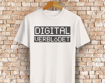 Digital Verblödet T-Shirt aus Bio-Baumwolle von Stanley & Stella 8 verschiedene Farben