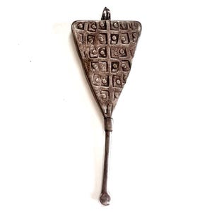 Antique Ethiopian Silver Ear Pick Pendant: Tribal Ethnic Jewelry, 1900s