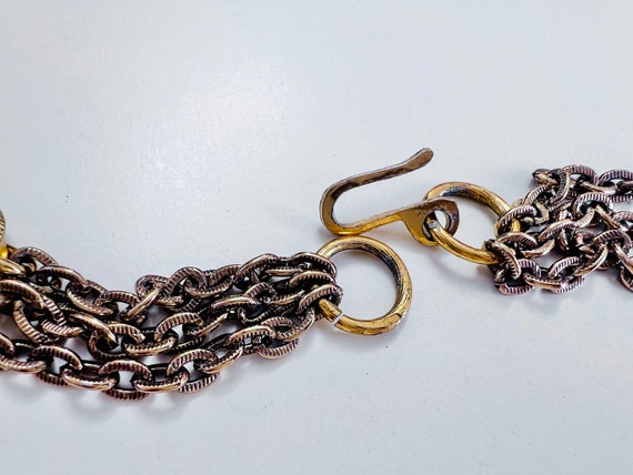 Vintage 1990s  multi-strand golden chain Belt wit… - image 5