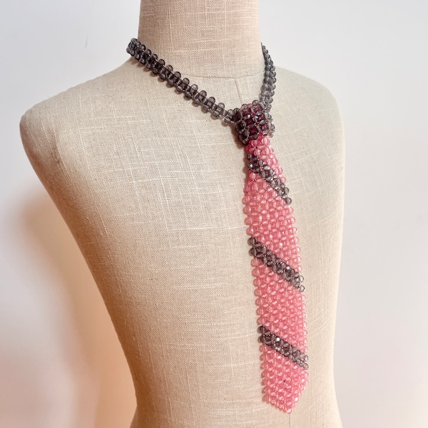 beaded necktie necklace