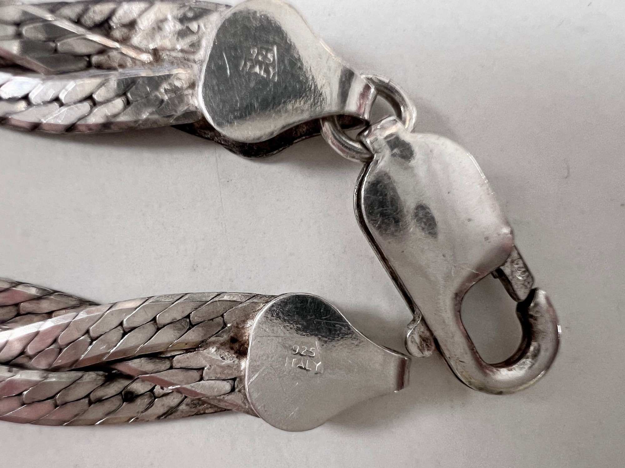 Vintage 925 Sterling Silver Braided Necklace, Italy 1970s - Etsy