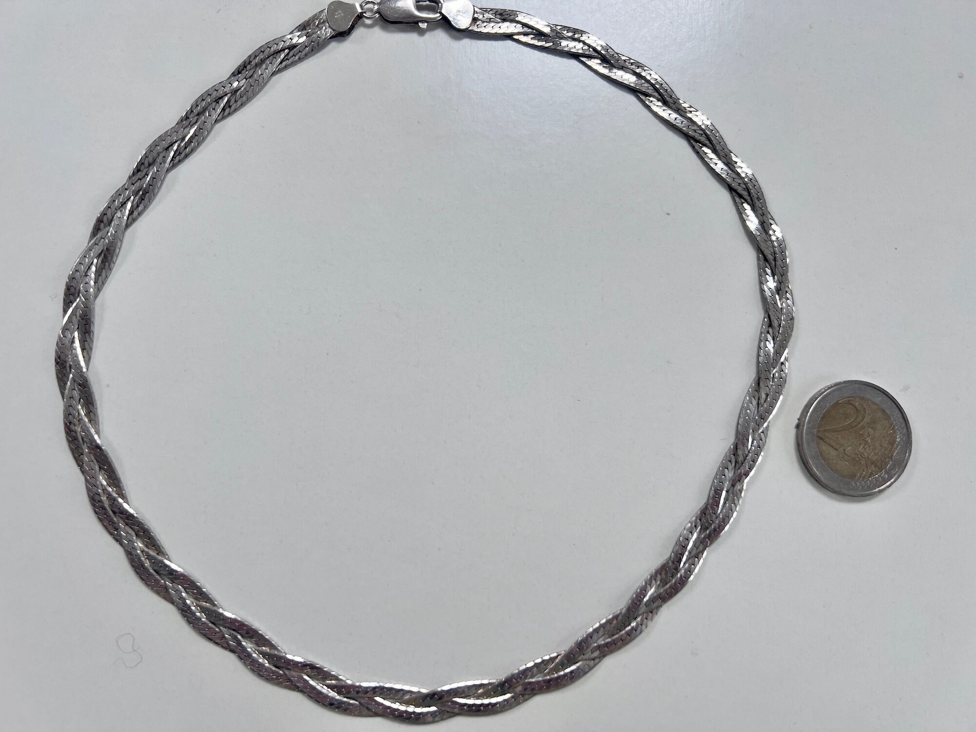 Vintage 925 Sterling Silver Braided Necklace, Italy 1970s - Etsy