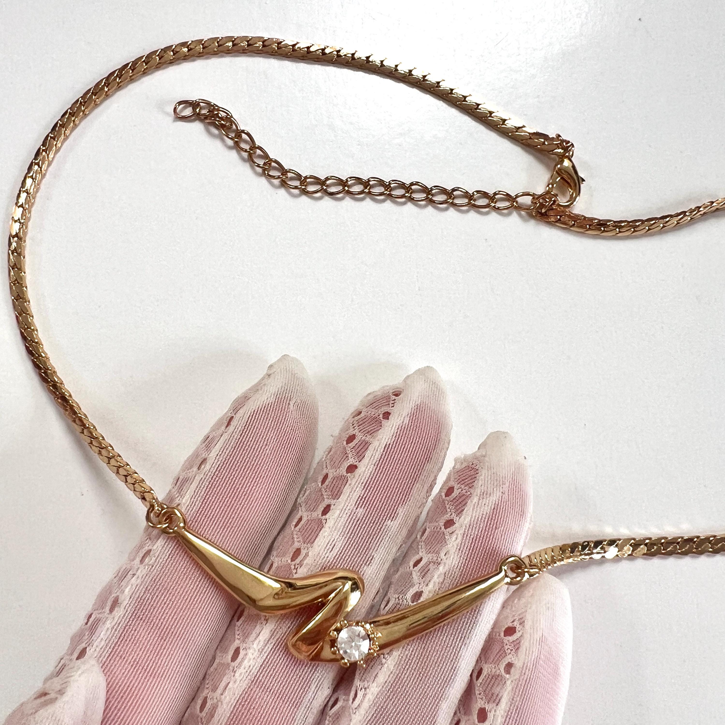 Collier Chaîne Carré Plaqué Or Vintage - Chic Et élégant, Modèle 307