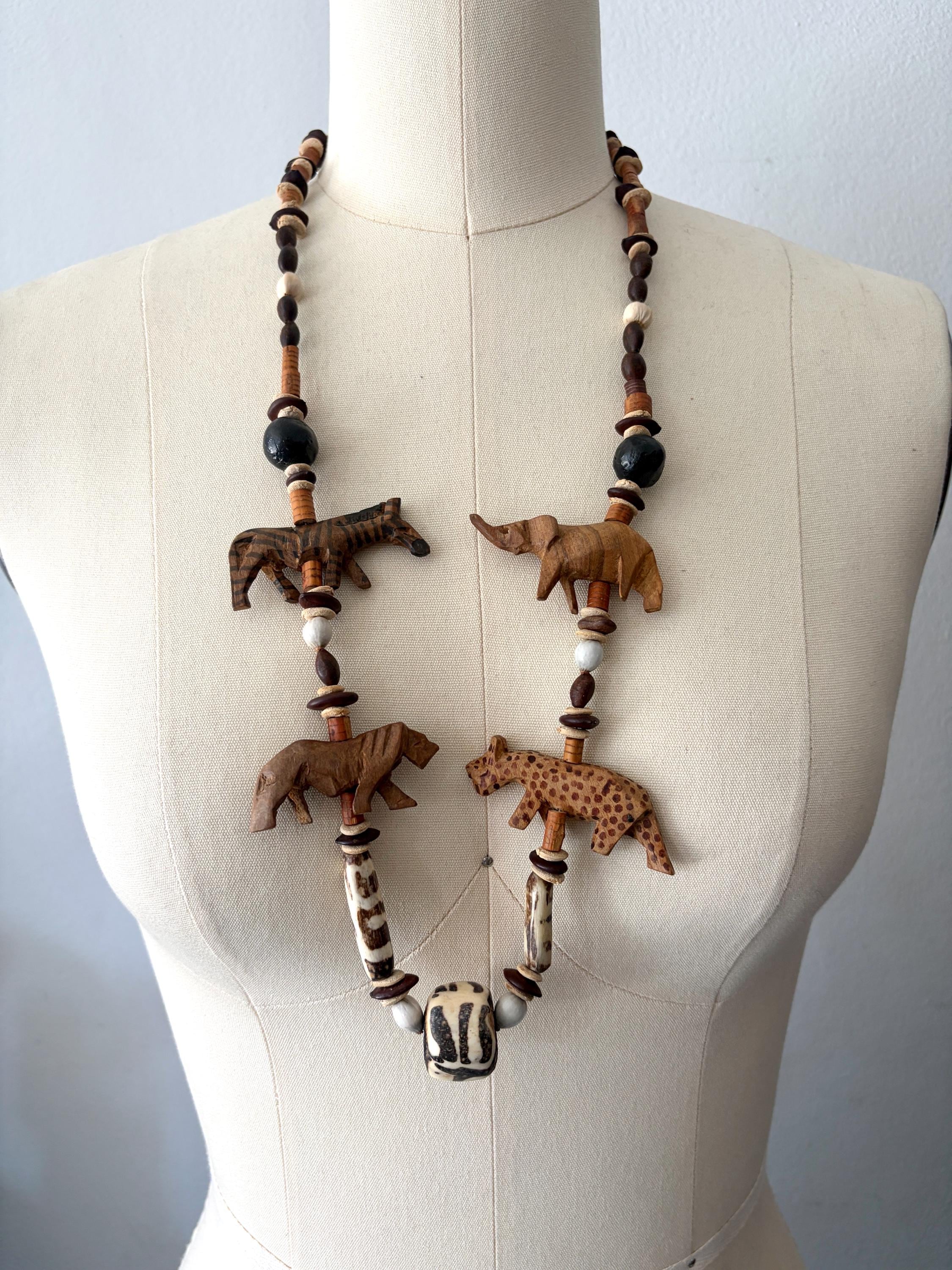 Vintage Wooden African Animals - Etsy
