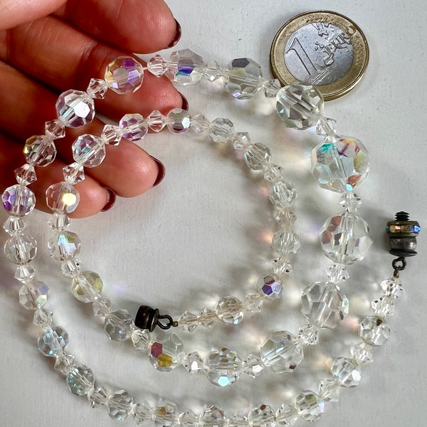 Ab Crystal Necklace Etsy