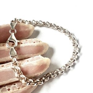 Vintage Sterling Silver Chain Link Bracelet - Unisex Italy 925 - 7.5&quot;