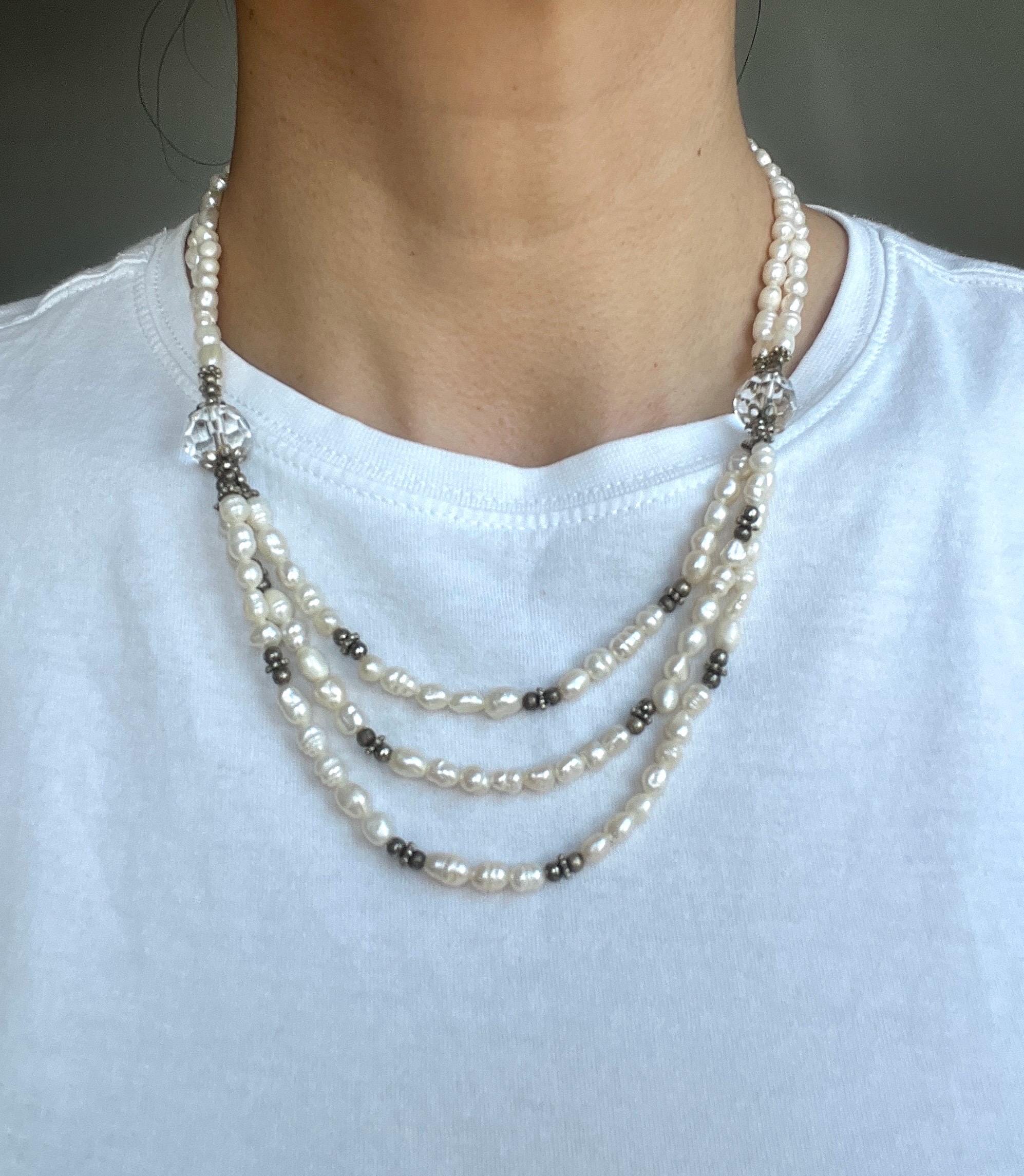 Collier torsade or perle franaise meraude saphir rubis spinelle - En vente sur 1