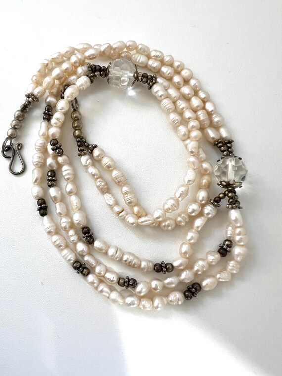 COLLIER VINTAGE EN Perle De Verre Et Nacre Ap164/1 EUR 10,00 - FR