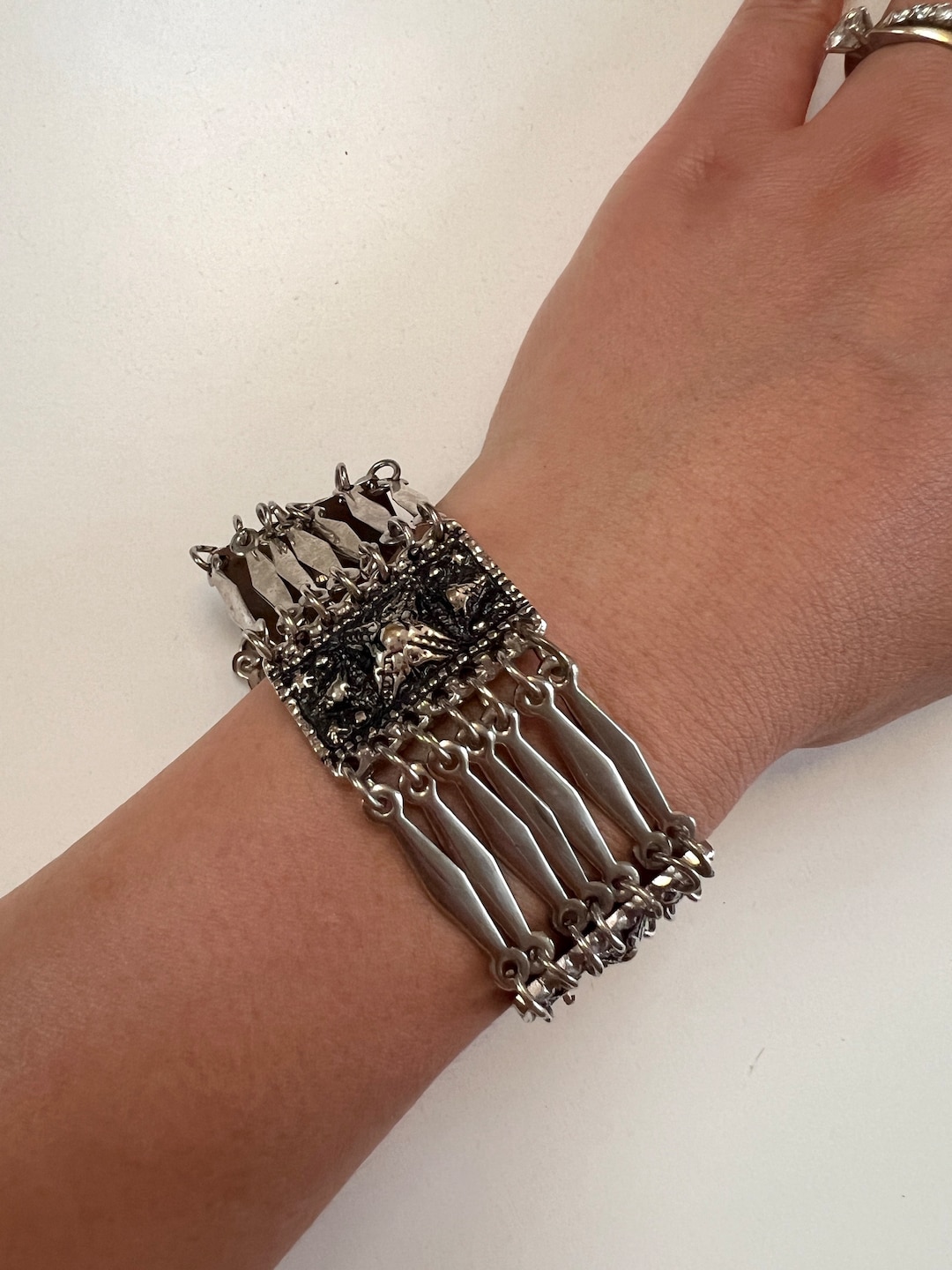 Vintage Taxco Mexico 925 Silver Panel Link Bracelet, Marked - Etsy