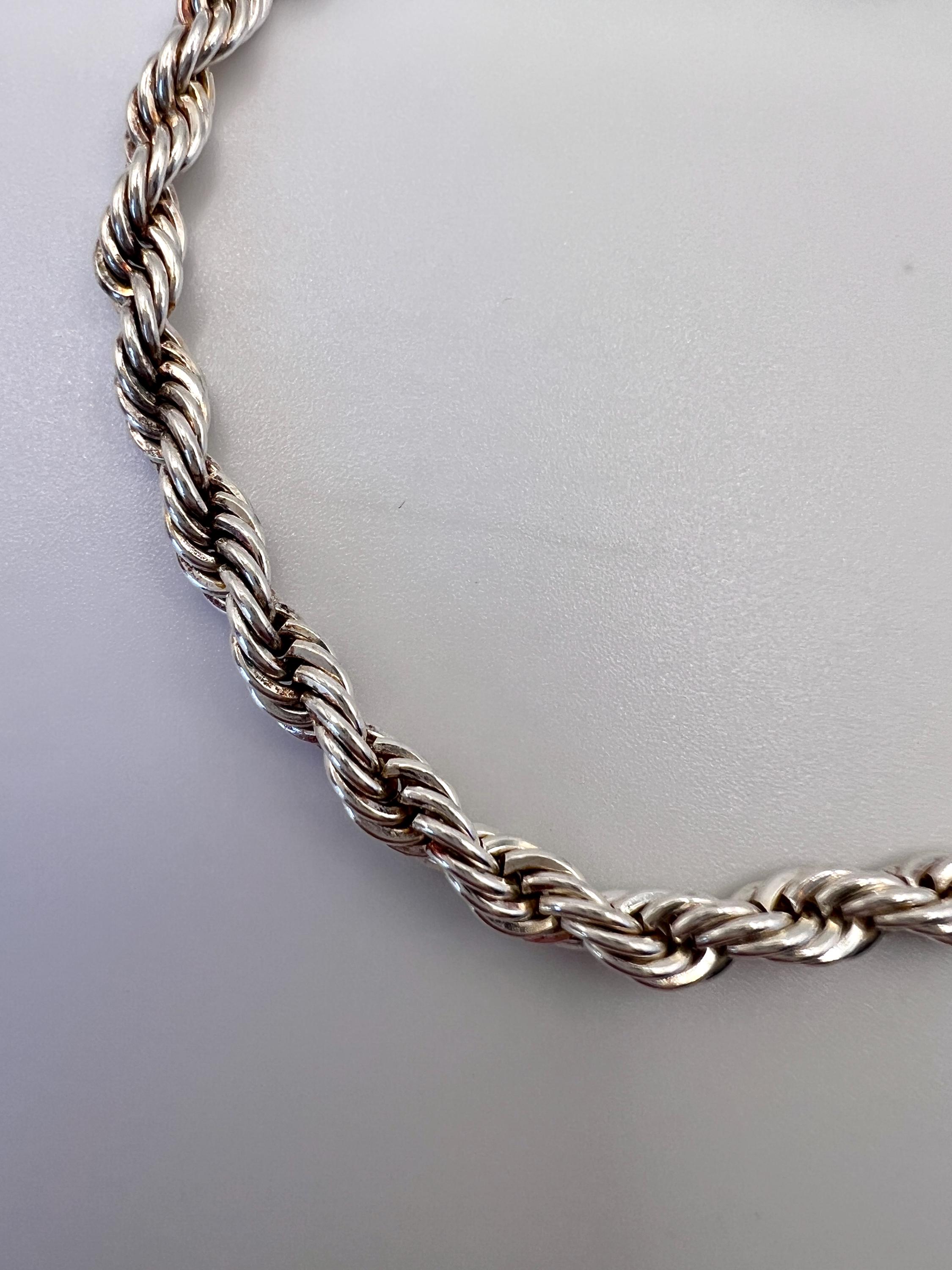 Vintage Sterling Silver Chain Bracelet - Marked 925-20.5cm, 8.1