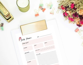 Personal Daily Planner, Work from Home Planner, Daily Planner, Instant Download, Printable Daily Planner