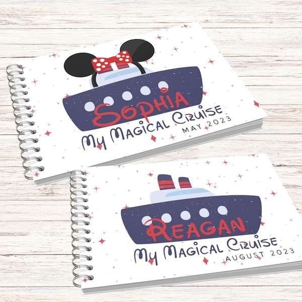 Personalized Theme Park Autograph Books - Cruise Journal - First Cruise - Autograph Book - 1st Trip - Surprise Trip - Disney Autograph Books