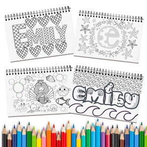 Personalized Mermaid Coloring Book: Custom Kids Activity Book