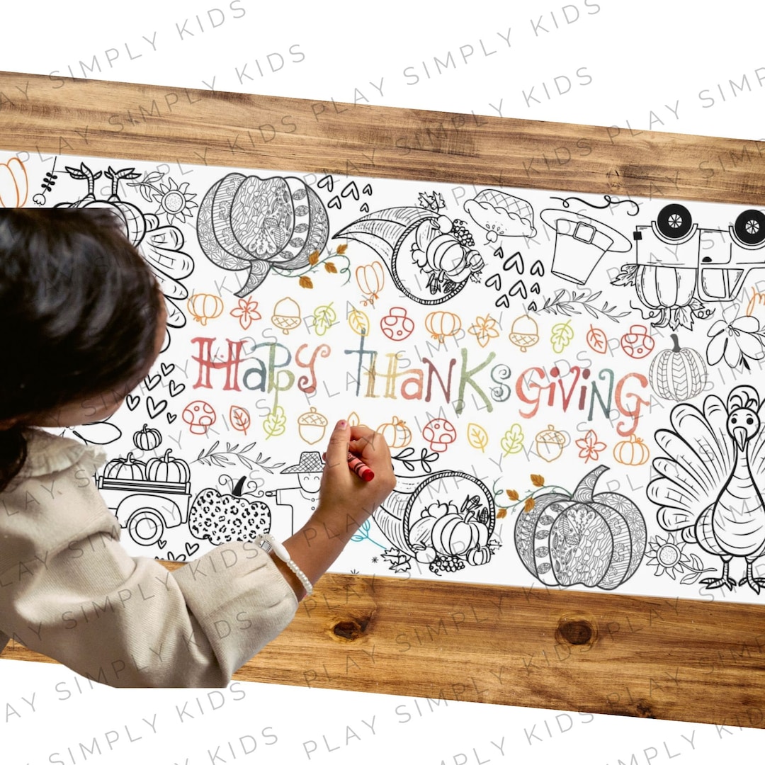 Thanksgiving Coloring, Giant Coloring, Giant Thanksgiving Coloring ...