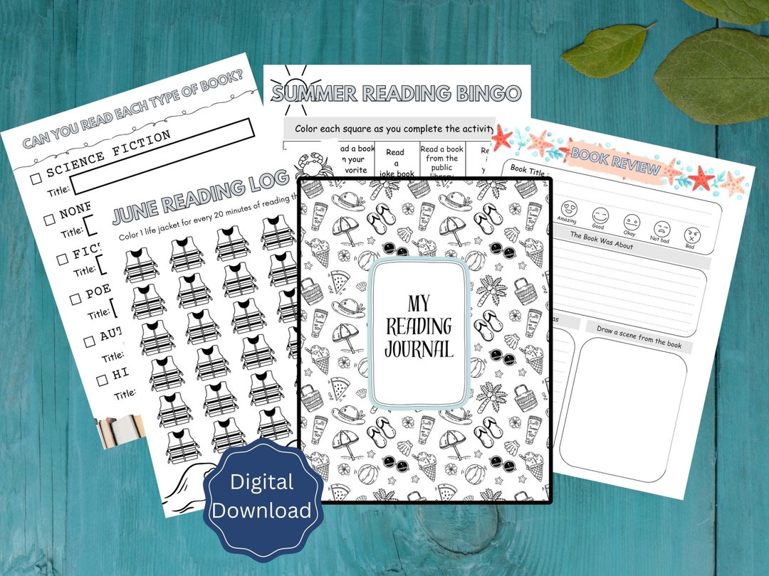 PRINTABLE Kids Reading Log, Summer Reading Log, Summer Reading