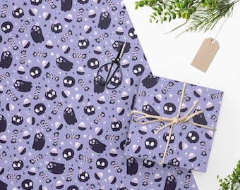 Ghosts and Skulls Wrapping Paper