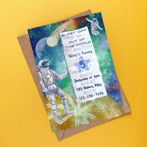 DIY Astronaut Invite