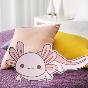 Pink Axolotl Pillow