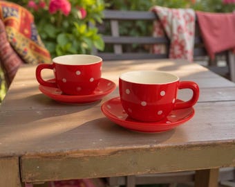 Moser Salviati Venetian Murano Ruby Red Hand Painted Cup and
